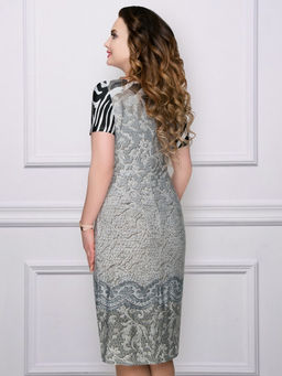 Платье Абсолютное превосходство (кружевной узор грей) - Charutti фото 4