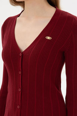 Kad_n Bordo Basic Triko H_rka Sepette S_rpriz _ndirim - U.s. polo assn фото 7