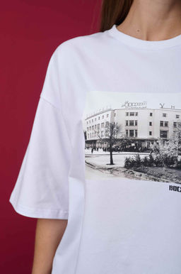 Футболка оверсайз унисекс "Восход" белый