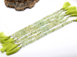 Бусины из пренита кристаллы 8-10мм, 20см, 45 бусин, 16г Радуга камня