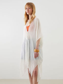 LC Waikiki Ekru _al Yaka Kad_n Kimono