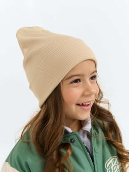 Шапка трикотажная двухслойная Крем-брюле - Bungly фото 2