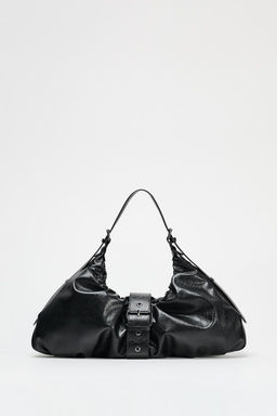 MAXI BUCKET BAG WITH GATHERED DETAIL AND BUCKLE - Zara фото 3