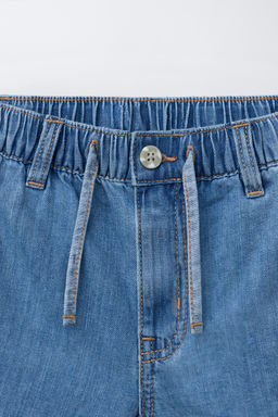 BERMUDA DENIM CON ALGOD?N Y LINO / Azul - Zara фото 3