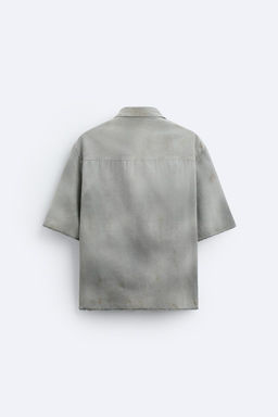 ACID WASH DENIM GOMLEK - Zara фото 7