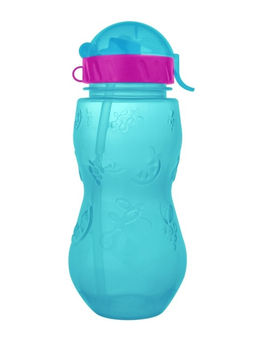 Бутылка "Fruit" с трубочкой, blue (400 ml)