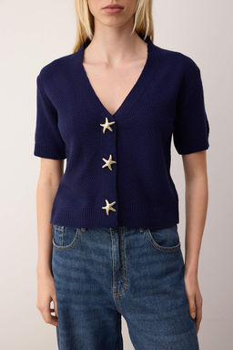 Lacivert Dugme Aksesuar Detayl? Triko H?rka TWOAW26HI00266 - Trendyolmilla фото 3