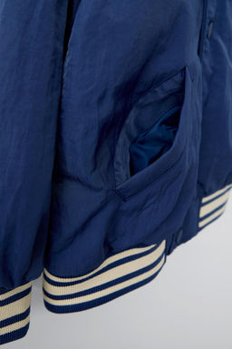 BOMBER JACKET WITH EMBROIDERED SLOGAN - Zara фото 6