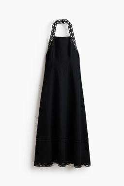 Vestido halter en mezcla de lino