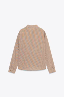 STRIPED EMBROIDERED BEADED SHIRT - Zara фото 7