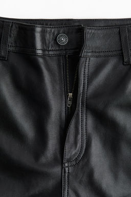 Pantalon tobillero de piel - H&m фото 6