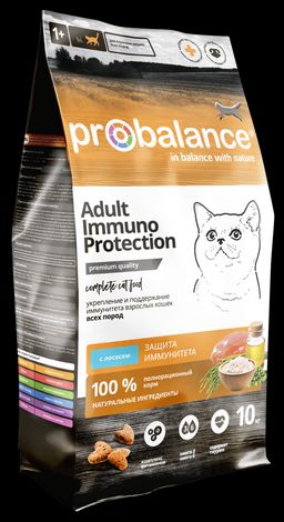 ProBalance Immuno Protection Salmon Сухой корм для взрослых кошек с лососем, 10 кг