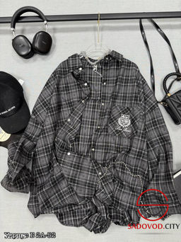 Рубашка в клетку женская