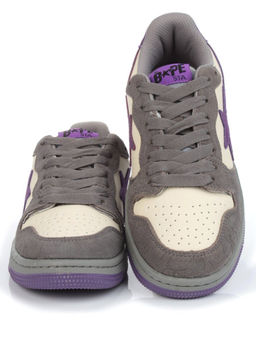 05-717-13 DARKGRAY/PURPLE Кроссовки женские (натуральная замша, натуральная кожа)