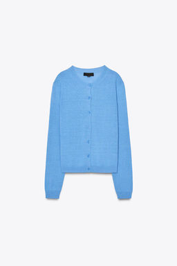 LINEN BLEND CARDIGAN - Zara фото 11