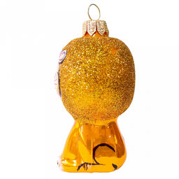 Елочная игрушка фигурка стеклянная Львенок д5см, h8см, ручная художественная роспись, подарочная упаковка (Россия) - Домашняя Мода фото 2