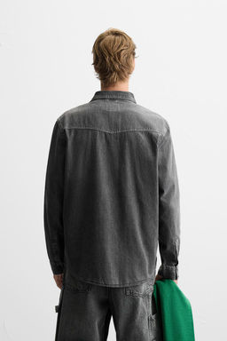 WESTERN DENIM SHIRT WITH POCKETS - Zara фото 30