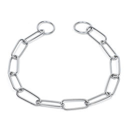 Ошейник - удавка металлический, сварная цепь, длинное звено, 50 см, толщина проволоки 3 мм - Пижон фото 2