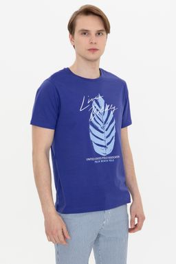 U. S. Polo Assn Мужская синяя футболка с круглым вырезом - U.s. polo assn фото 3