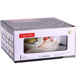 60119 Супница керамическая 580мл Бабочки в саду доломит LR (х36) - Mayer&boch фото 3