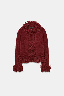 FRINGED KNIT CARDIGAN - Zara фото 9