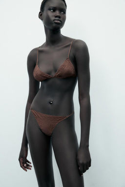 LIMITED EDITION TEXTURED SILK THONG - Zara фото 2