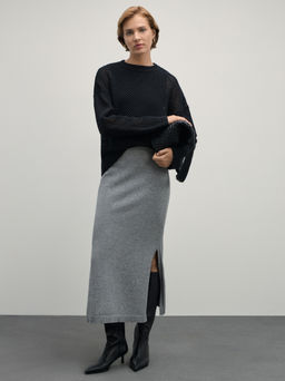 Джемпер ажурный из хлопка / Zarina  фото 2