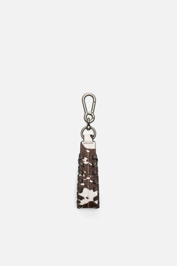 ANIMAL PRINT LEATHER KEY RING - Zara фото 4
