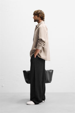 JACQUARD TEXTURED TROUSERS - Zara фото 4