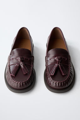 LEATHER TASSEL LOAFERS LIMITED EDITION - Zara фото 4