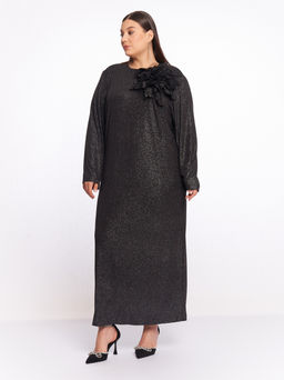 Платье вечернее с цветком 1PP51727BLK60