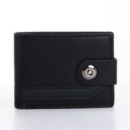 Портмоне мужское на магните, чёрное