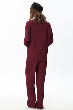 Брюки NIKVA н705-18 винный  фото 5