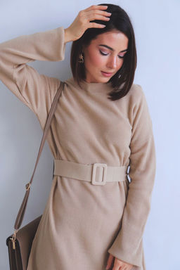 Martichelli Платье вязаное бежевое  фото 3