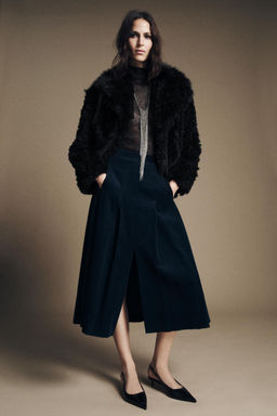 ZW COLLECTION CORDUROY MIDI SKIRT - Zara фото 7