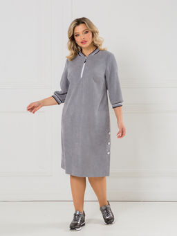 NOVITA Платье 1446 серый  фото 4