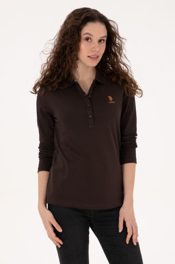 Kad_n Koyu Kahverengi Basic Sweatshirt - U.s. polo assn фото 3