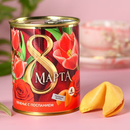 Печенье с предсказанием в консервной банке 8 марта, 4 шт. - Фабрика счастья фото 4