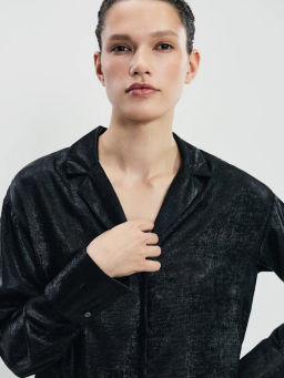 Блузка из блестящей ткани / Zarina