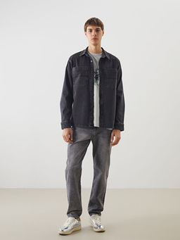 Standart Kal?p Erkek Jean Ceket