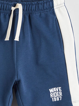 Beli Lastikli Yaz? Bask?l? Erkek ?ocuk ?ort