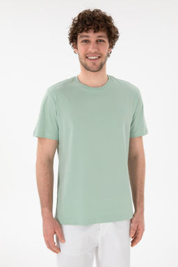 Erkek Regular Fit Bisiklet Yaka Su Ye_ili Basic Ti__rt Sepette S_rpriz _ndirim - U.s. polo assn фото 2