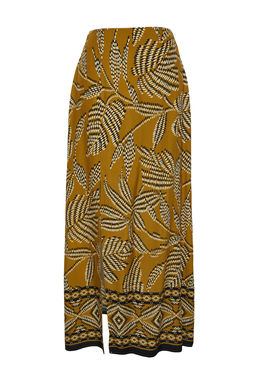 Ac?k Haki Y?rtmacl? Desenli Viskon Kumas Maxi Dokuma Etek TWOSS24ET00188 - Trendyolmilla фото 7