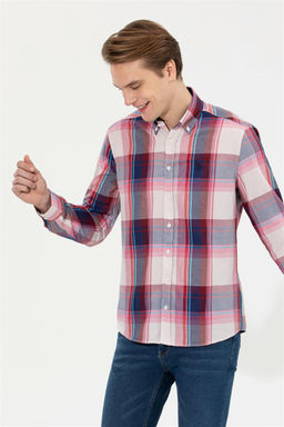 Мужская красная рубашка в шотландскую клетку Неожиданная скидка в корзине