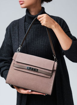 Замшевая сумка Rachel DBR 31361 капучино