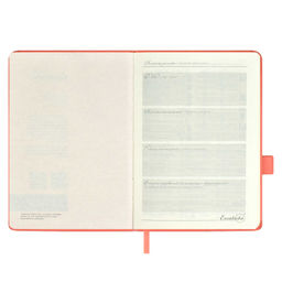 Ежедневник недатированный ESCALADA, А6+, 120 л., арт. 67271/ 20 ВИННЕР КОРАЛЛОВЫЙ