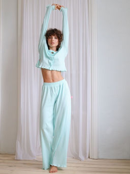 MY Домашний кардиган жен.из ажурного трикотажа P224