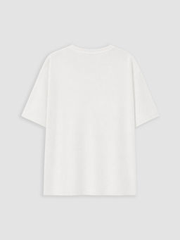 Bisiklet Yaka Bask?l? K?z ?ocuk Ti??rt