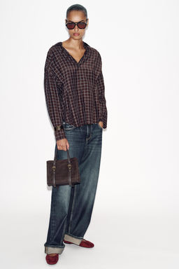 BOLSO MINI SHOPPER / Chocolate