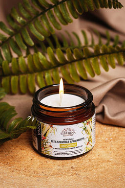 Репеллентная аромасвеча Цитронелла с эффектом отпугивания комаров, мошек и мух - Siberina фото 4